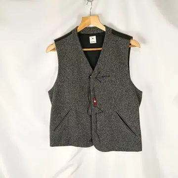 Jipijapa 베스트 울 가죽 사이즈 3 그레이 블랙 B3897