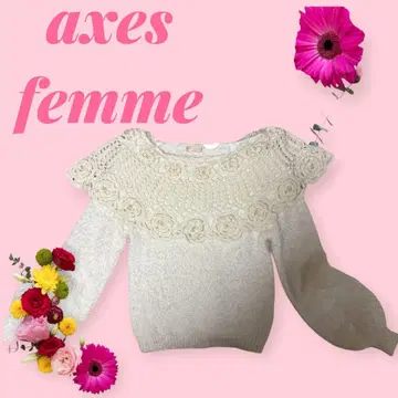 새상품급 레어 axes femme 니트 스웨터 벌룬 소매 모리걸 공주풍