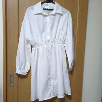 화이트 셔츠 원피스 긴팔