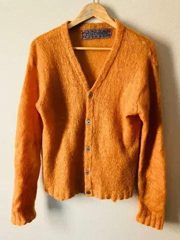 이탈리아제 베이크루즈 TO THROW 모헤어 가디건 오렌지 M 정도