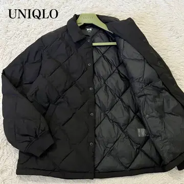 새상품급 유니클로 2024년 퍼프 테크 퀼팅 자켓 블랙 L