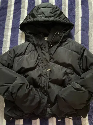 JILLSTUART 숏 기장 다운 자켓 후드 부착 블랙