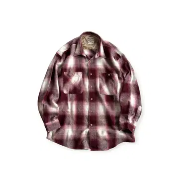 90s multimate 커트 코베인 그런지 옴브레 체크 셔츠