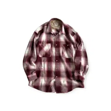 90s multimate 커트 코베인 그런지 옴브레 체크 셔츠