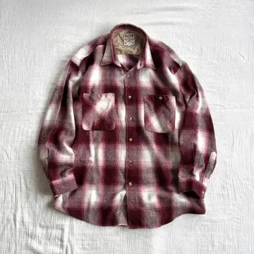 90s multimate 커트 코베인 그런지 옴브레 체크 셔츠