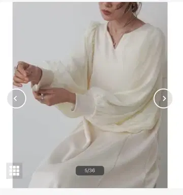 Bab 소매 오간자 분또 원피스