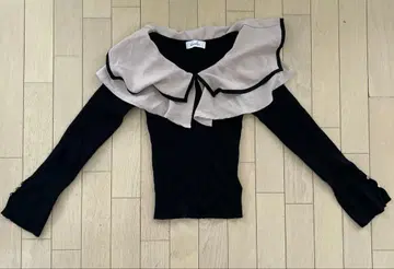 dazzlin 다즐린 레이어드 파이핑 니트탑