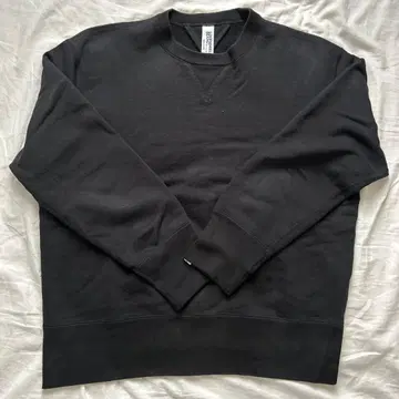 LOOPWHEELER BEAMS플러스 블랙 헤비 웨이트 맨투맨