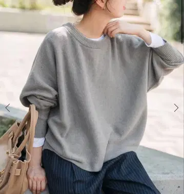 Spick and Span 벌키얀 돌먼 롱 리브 니트 그레이