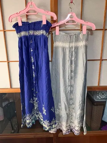 자수 롱 스커트 2세트