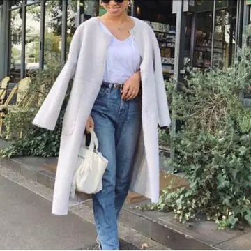 완판템 ZARA 리버서블 보아 코트 에크루