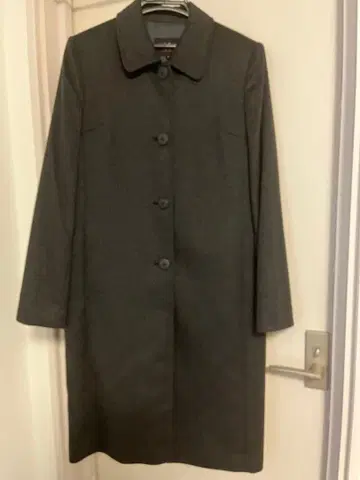 캐시미어 100% 다크 그레이 롱 코트