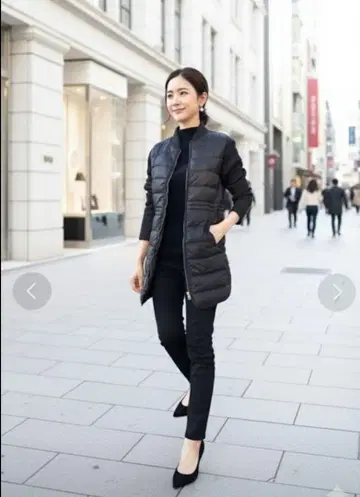 다운풍 노카라 Day and Grade 롱 블루종