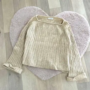 BEAUTY&YOUTH 네프 리브 긴팔 니트 깔끔 심플 고급