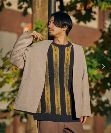 JOURNAL STANDARD SLOW 울 노카라 가디건 코트