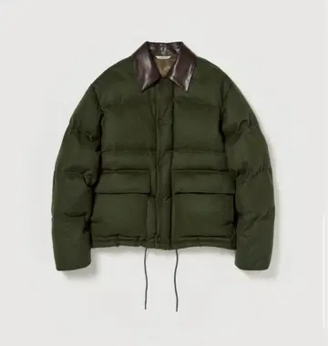 AURALEE 베이비 캐멀 플란넬 다운 블루종