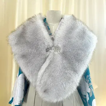 새상품 성인식 기모노 숄 퍼 후리소데용 피로연 결혼식 기모노용 럭셔리