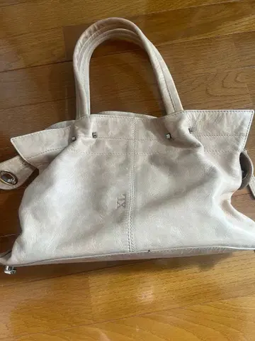 베이지 핸드백 천연 가죽