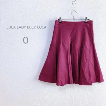 [루카 레이디 룩 루카] 플레어 스커트 울 100% 선명한 일본제 스몰