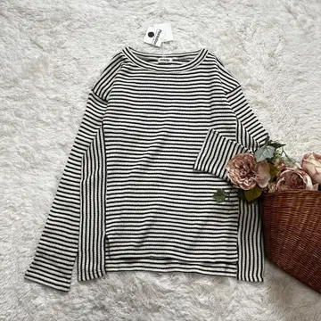 미사용 Plantation 플랜테이션 와플 보더 풀오버