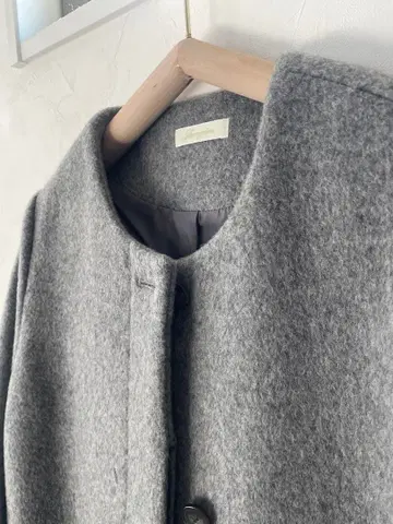 노카라 롱 코트 그레이