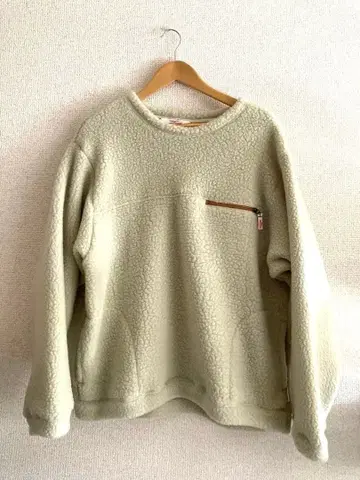 마운틴 스미스 플리스 풀오버 화이트 XL 사이즈 상당 (해외 L 사이즈)