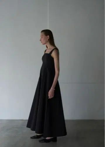 [ CLANE ] 와이드 스트랩 롱 원피스