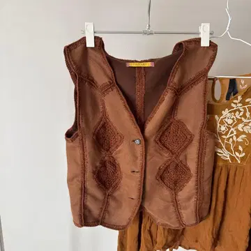 CIAOPANIC 브라운 베스트 스웨이드