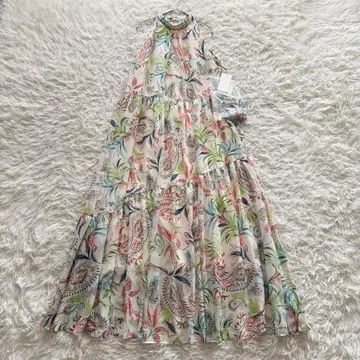 그레이스 콘티넨탈 25SS 롱 원피스 보타니컬 택 포함 벨트