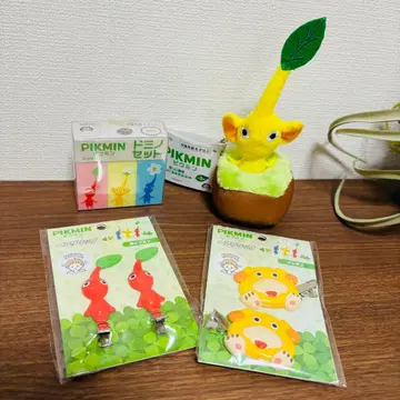 [ 새상품급 ] 피크민 세트 헤어 클립 도미노 마스코트
