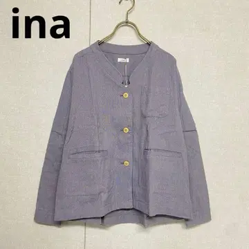새상품 미사용 ina 린넨 자켓 퍼플