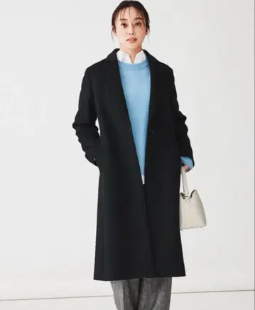 UNTITLED 체스터 코트 2024 블랙 롱 코트