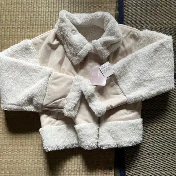 mily bilet 아이보리 무스탕 코트 S