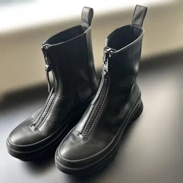 ( 인기 ) 질 샌더 가죽 사이드 고어 부츠 블랙 37