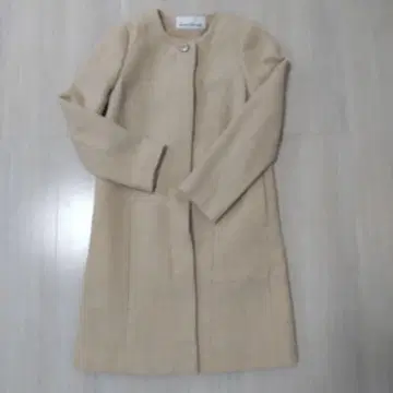 베이지 심플 롱 코트 내추럴 뷰티 베이직