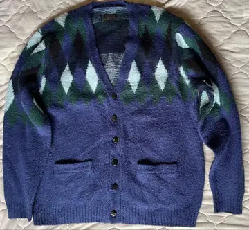 BEAMS 모헤어 혼방 가디건 네이비