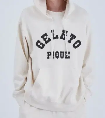 gelato pique HOMME 리사이클 쭈리 칼리지 로고 후디 IVR