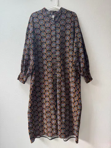 꽃무늬 롱 셔츠 원피스 ANOKHI 아노키