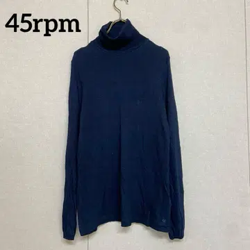 새상품급 45rpm 인디고 염색 터틀넥 코튼