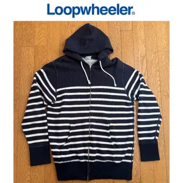 Loopwheeler 스트라이프 후드티 L 사이즈