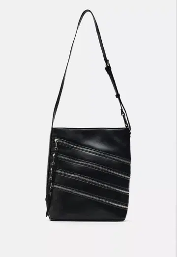 ZARA 지퍼 버킷 백 블랙