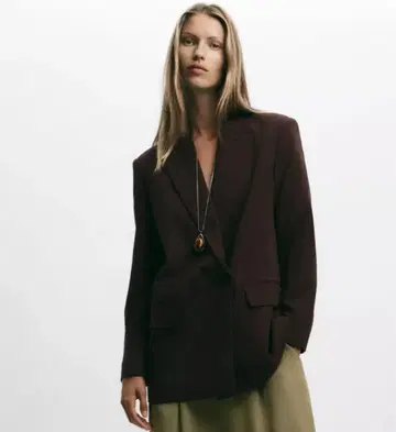 ZARA 더블 프레스 오버 사이즈 블레이저 테일러드 자켓