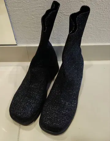 스퀘어 스트레치 힐 부츠 L 사이즈 지나시스 JEANASIS 새상품급