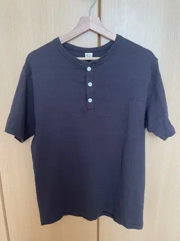 Warehouse 헨리넥 T셔츠 흑먹색 38 M 새상품급