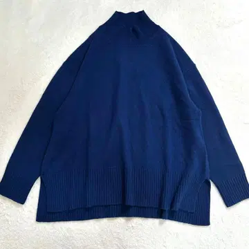 더마 컬렉션 울 캐시미어 니트 하이넥 튜닉 사이즈 3