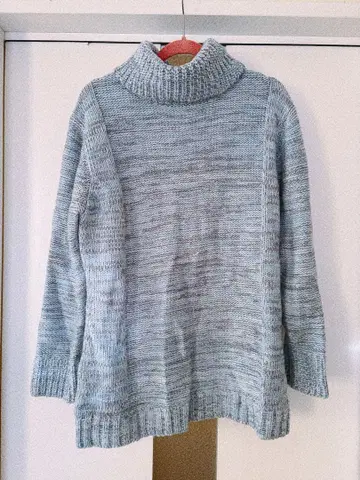 블루 터틀넥 니트 LL 사이즈