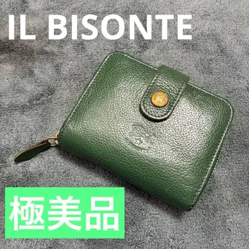 컨디션 최상 IL BISONTE 접이식 지갑 그린