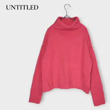 언타이틀 터틀넥 니트 스웨터 캐시미어 울 M 사이즈 오렌지