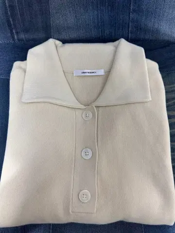 URBAN RESEARCH 크림색 피케 셔츠