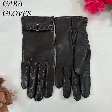 J525 미사용 새상품 가라 그로브 브라운 가죽 장갑 여성용